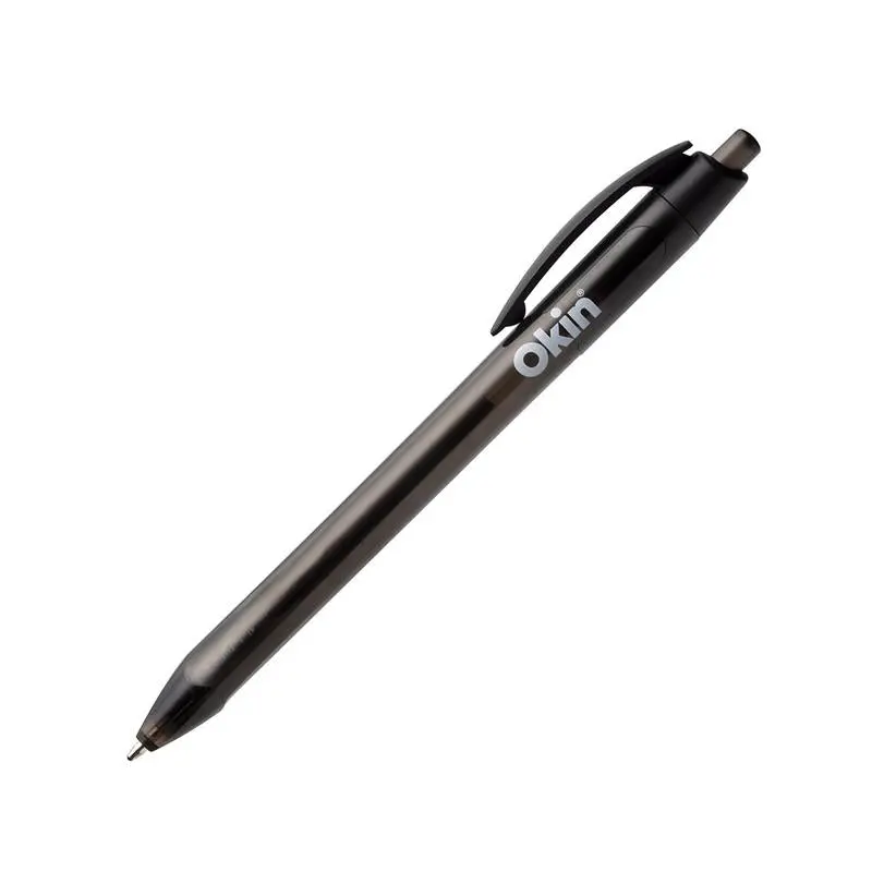 Okin Triangular-Grip Ballpoint Pen – 1.0Mm Black, Ergonomic Design (Ibptriblk) 1