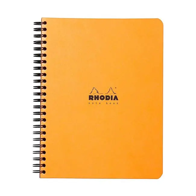 Orange A5+ Spiral-Bound Lined Notebook – Rhodia Classic Series 1