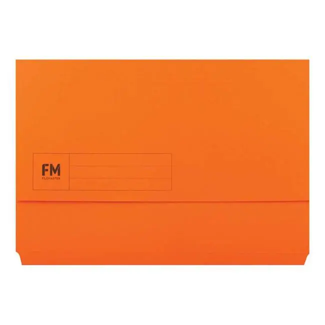 Orange Foolscap Document Wallet With Fm Branding 1