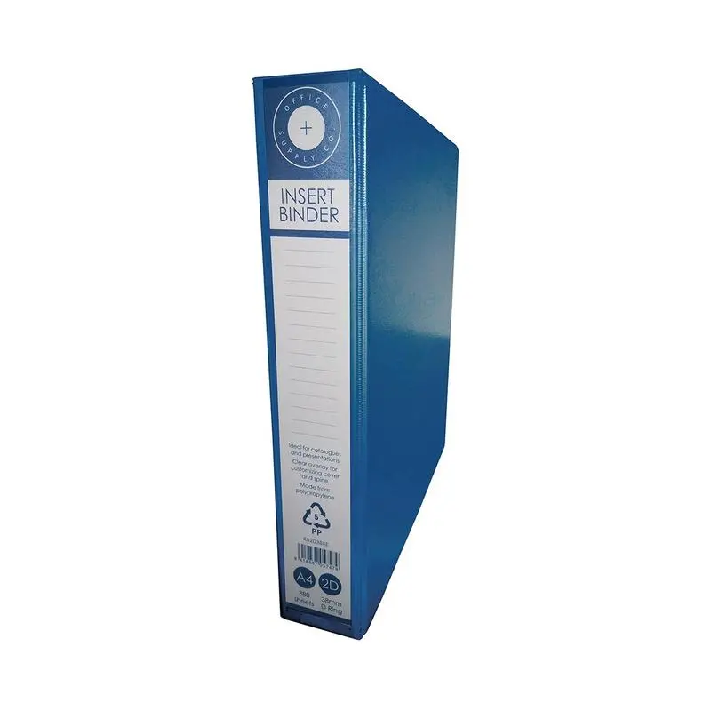 Osc A4 2-D Ring Binder With 38Mm Blue Spine, Rb2D38Be 1