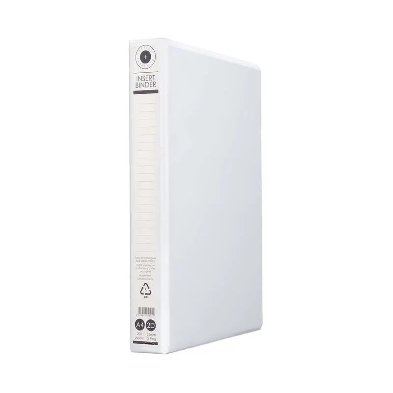 Osc A4 2-D Ring Insert Binder – 25Mm Capacity, White, Holds 200 Sheets 1