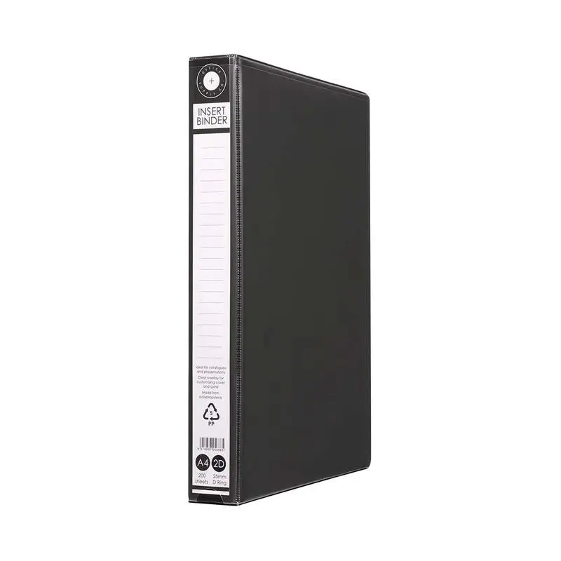 Osc A4 2D Insert Binder – 25 Mm Capacity, Sleek Black Design 1