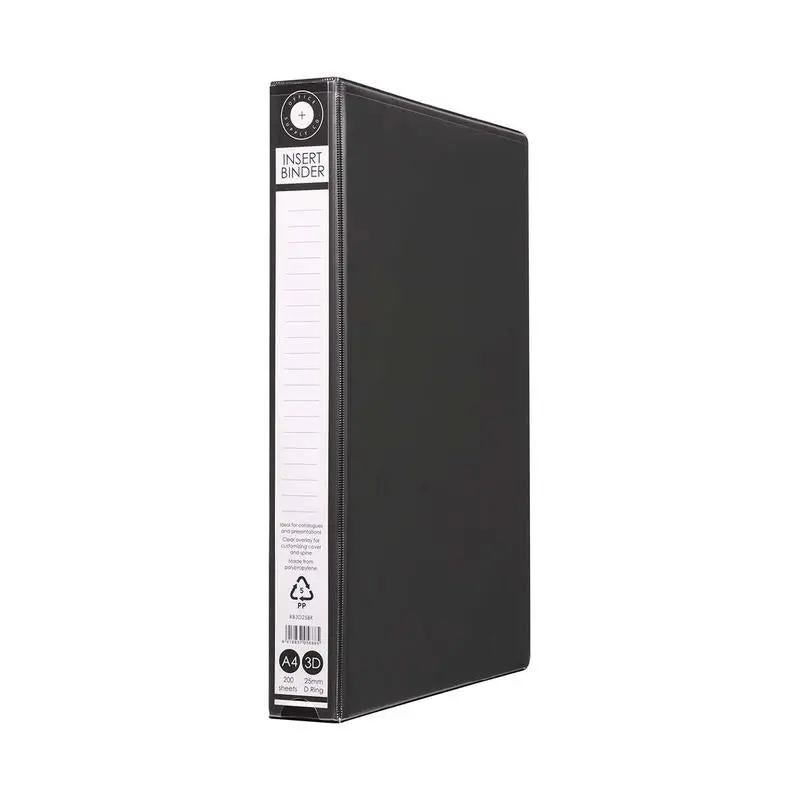 Osc A4 3D Insert Binder – 25 Mm Capacity, Black (Model Rb3D25Bk) 1