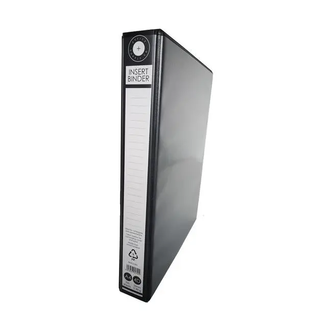 Osc A4 4-Ring Insert Binder – 25Mm Capacity, Black 1