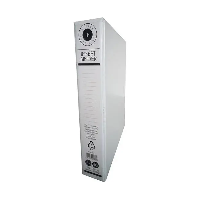 Osc A4 4-Ring Insert Binder – 38Mm Capacity, White 1