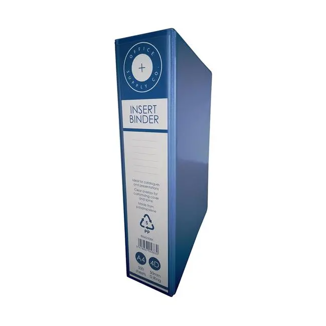 Osc A4 4-Ring Insert Binder – 50Mm Capacity, Blue 1