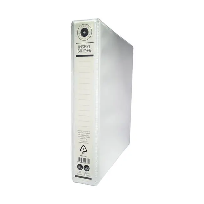 Osc A5 2-Ring Insert Binder – 25Mm Capacity, White Finish 1