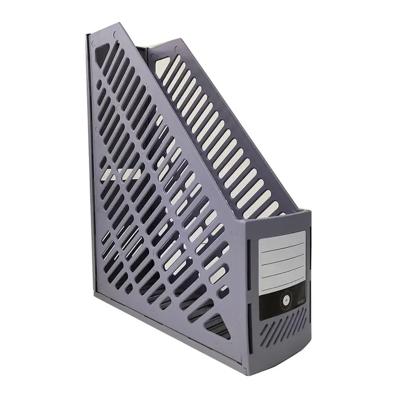 Osc Grey Folding Magazine File – Compact Desktop Organizer 1