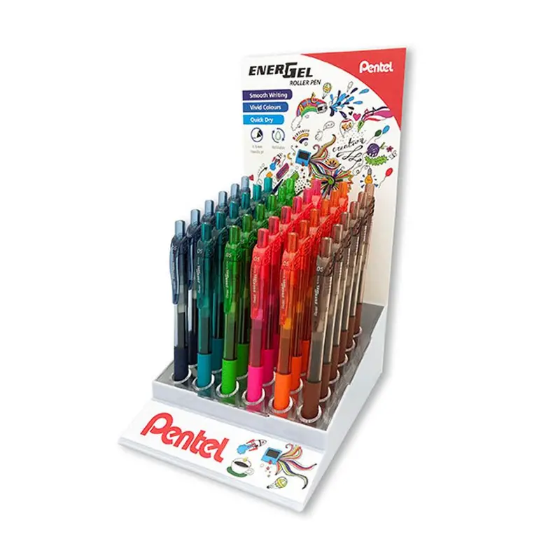 Pentel Energel Bln105 Gel Pens – New Colour Assortment, 36-Pack Display 1