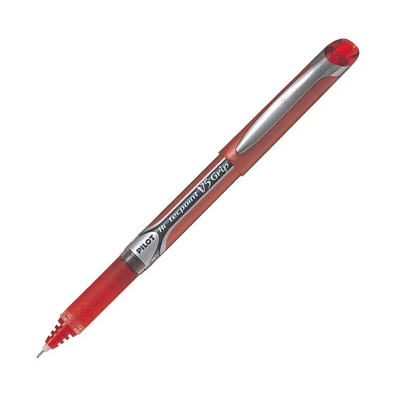 Pilot Hi-Tecpoint V5 Grip Extra-Fine Rollerball Pen, Red Ink, 0.3Mm 1
