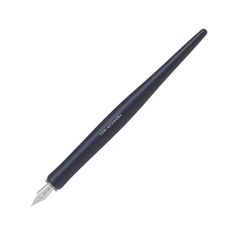 Pilot Iro-Utsushi Dip Pen – Medium Nib, Solid Black Wood Handle (Fir-180K-B-M) 1