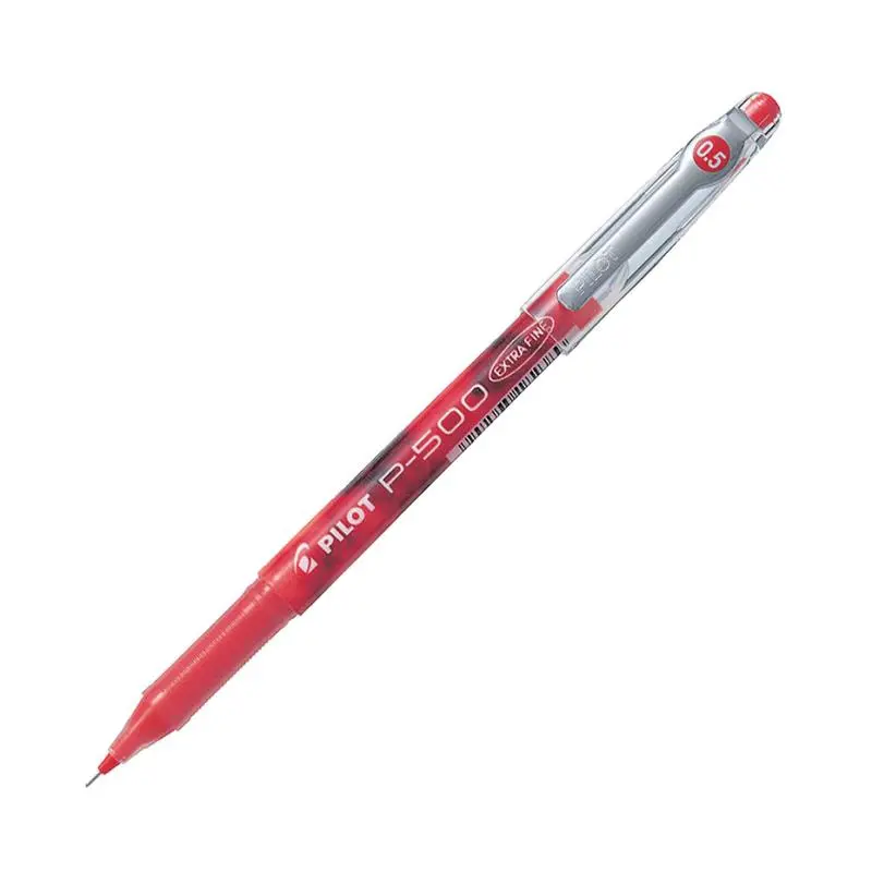 Pilot P500 Extra-Fine Red Gel Ink Pen – 0.5Mm Tip (Bl-P50-R) 1