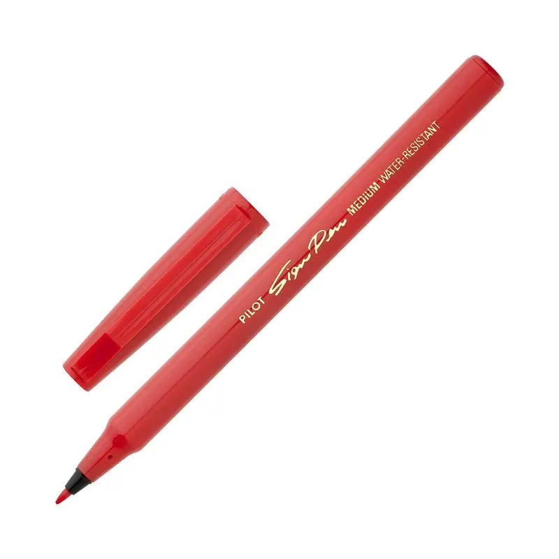 Pilot Sign Pen – 0.6Mm Fine Red Fibre-Tip Marker (Swn-Spn-R) 1