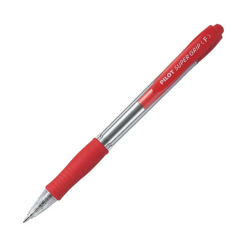 Pilot Super Grip Red Fine Ballpoint Pen – 0.7Mm Tip, Bpgp-10R-F-R-R 1