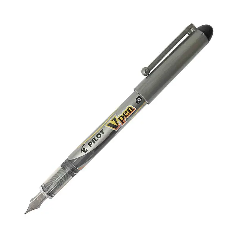 Pilot V-Pen Fountain Pen – Medium Nib, Black Ink Cartridge Included (Svp-4M-B) 1