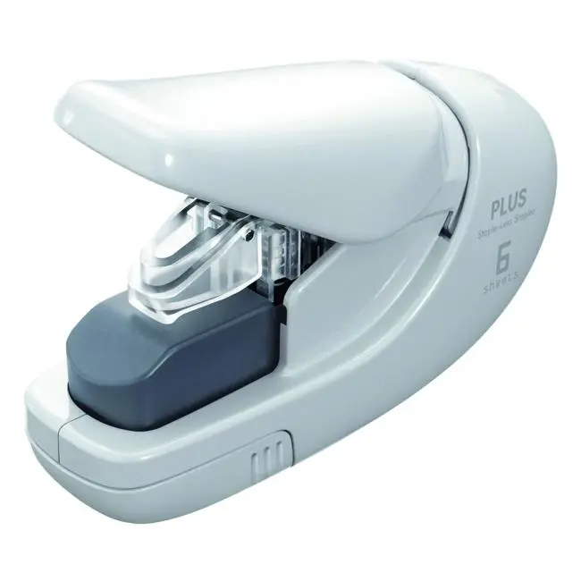Plus Stapleless Desktop Stapler – Compact White Design 1