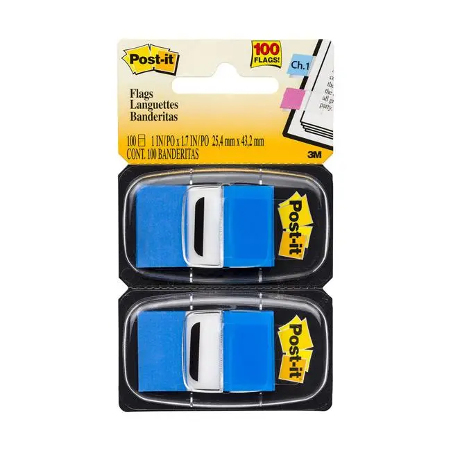 Post-It Blue Flag Singles – 25 × 43 Mm, 2-Pack (Model 680-Be2) 1