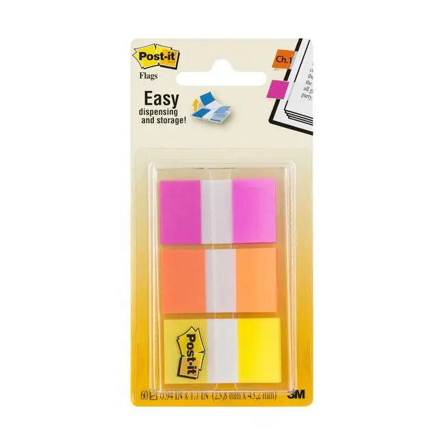Post-It Bright Highlighting Flags – 25 × 43 Mm, 3-Pack (Model 680-Olp) 1