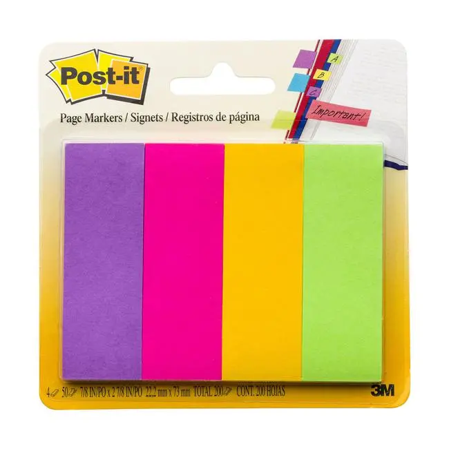 Post-It Jaipur Page Markers – 22 × 73 Mm, 4-Pack (Model 671-4Au) 1