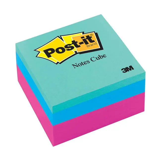 Post-It Pink Wave Memo Cube – 76 X 76 Mm, 400-Sheet Desk Organizer (2027-Rcr) 1