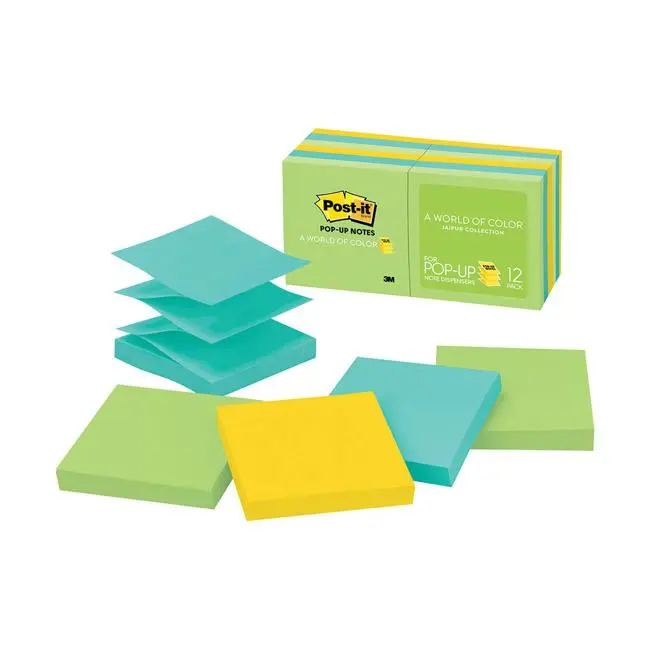 Post-It Pop-Up Notes – Jaipur Design, 76×76Mm, Pack Of 12 (R330-Au) 1