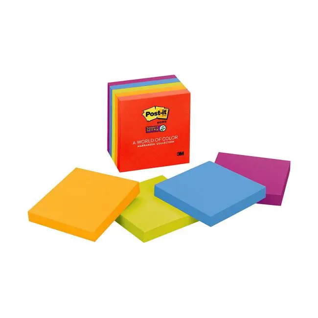 Post-It Super Sticky Square Notes – 76 X 76 Mm, Marrakesh Edition, Pack Of 5 (654-5Ssan) 1