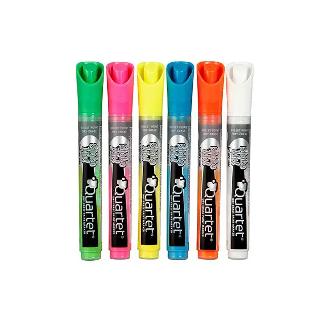 Quartet Neon Led Glass Whiteboard Markers – Assorted Colors (6-Pack) 1
