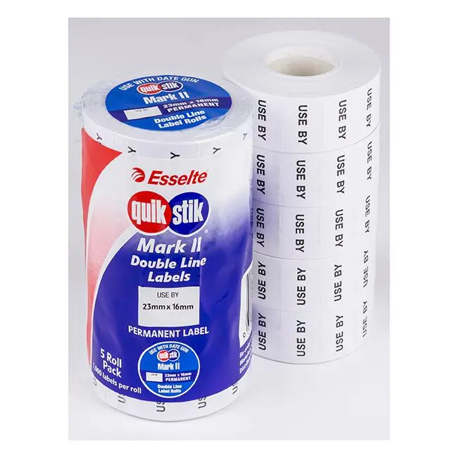 Quikstik Mark Ii Date Gun With Permanent 'Use By' Labels – 1,000 Per Roll 1