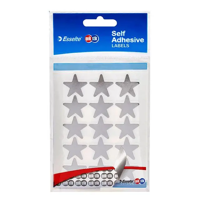 Quikstik Silver Star Hangsell Labels – 60-Count (Discontinued) 1