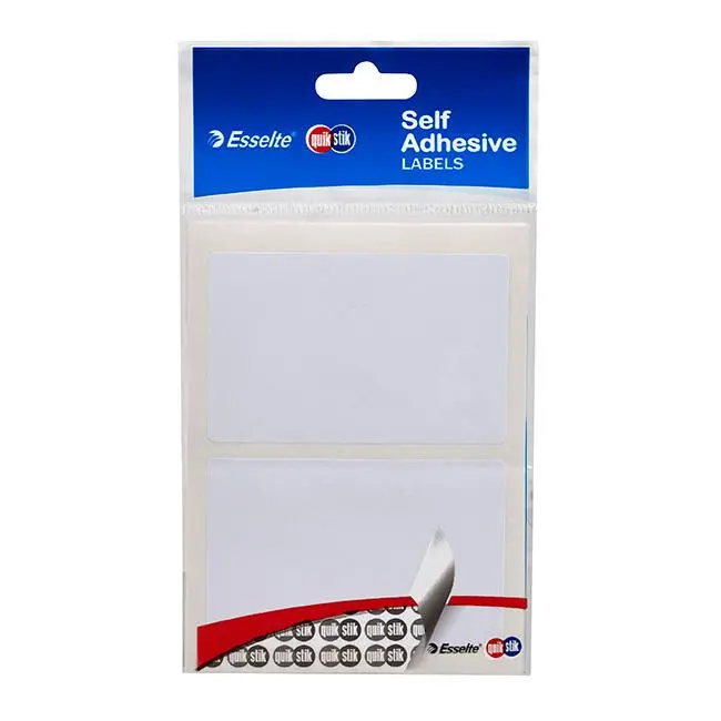 Quikstik White Rectangle Hangsell Labels – 48 X 75 Mm, 12-Pack 1