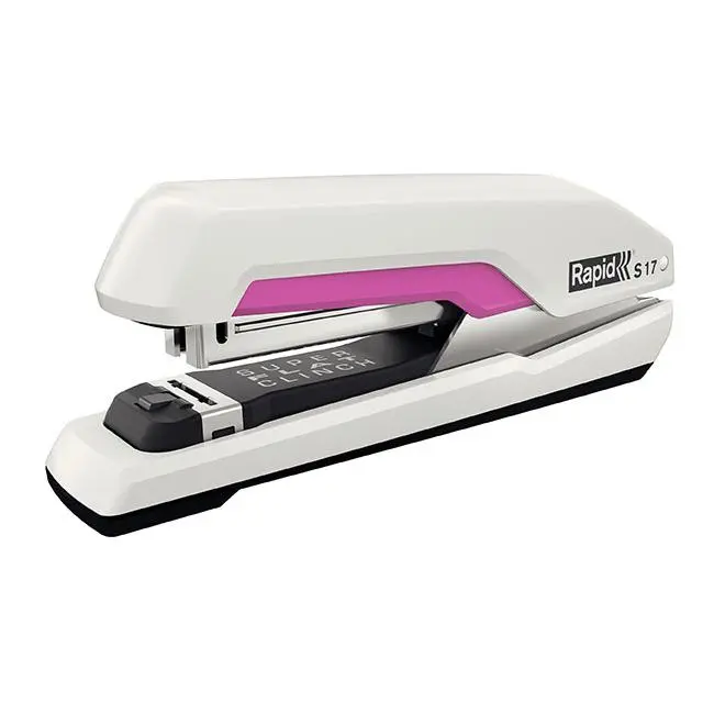 Rapid Stapler With Strip Feed – Compact Design, White And Pink Finish (S17) 1