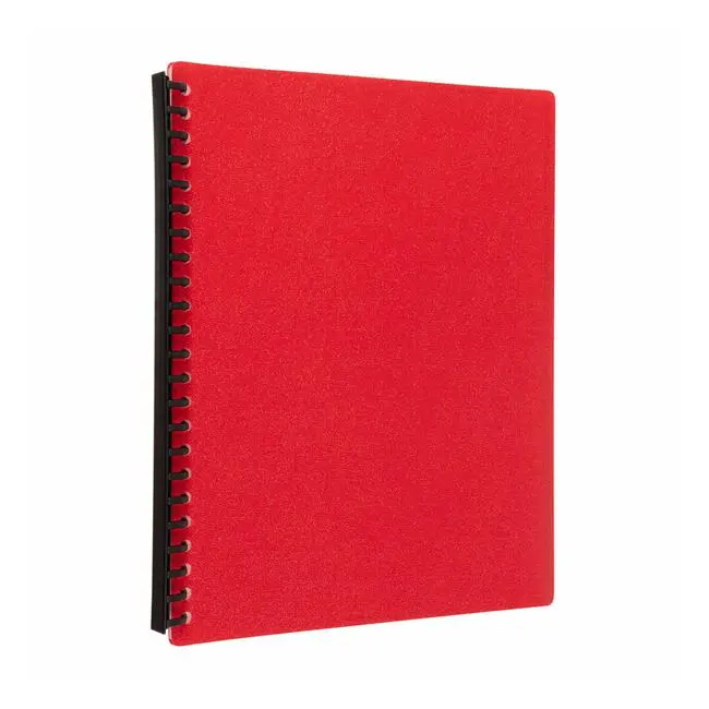 Red 20-Pocket Refillable Display Book – Icon A4 1