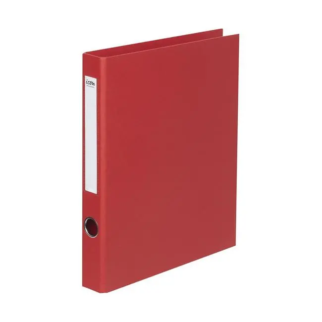 Red Linen A4 Ring Binder – 26Mm Capacity, 2-D Ring Design 1