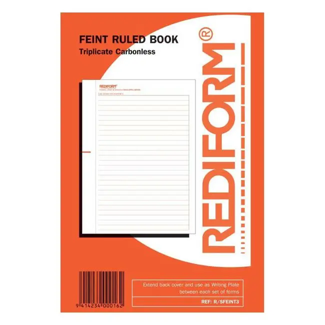 Rediform Feint-Ruled Duplicate Book – Triplicate Format, 50 Sheets 1