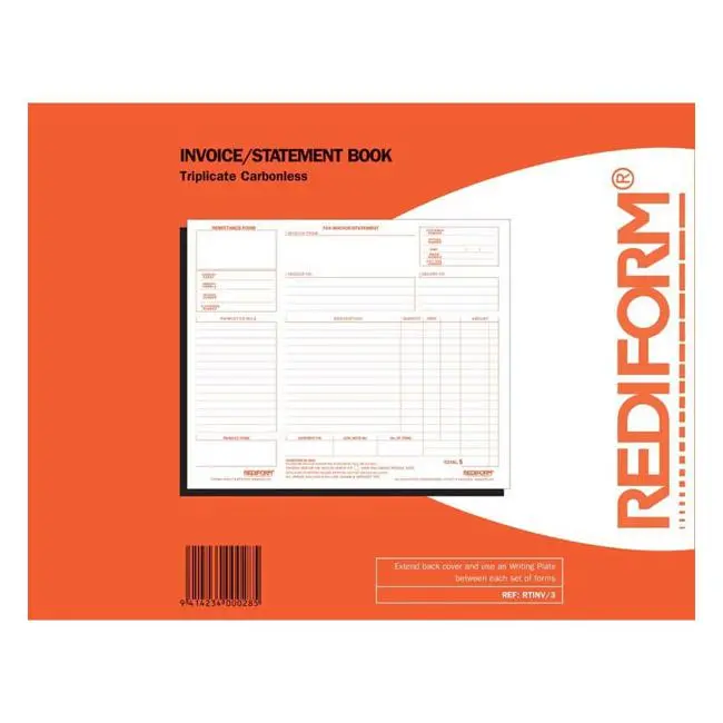 Rediform Triplicate Invoice & Statement Book – 50-Leaf Business Form Set 1