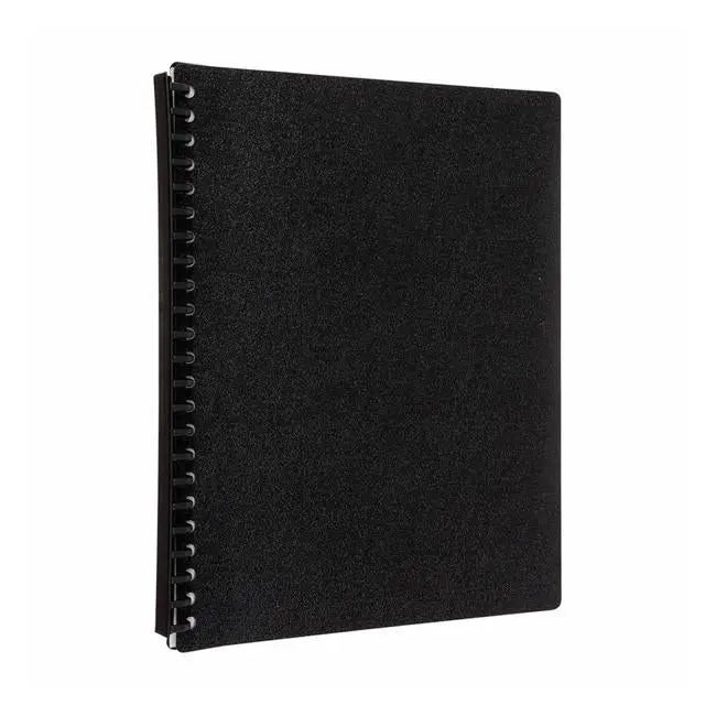 Refillable 20-Pocket Black Display Book By Icon 1
