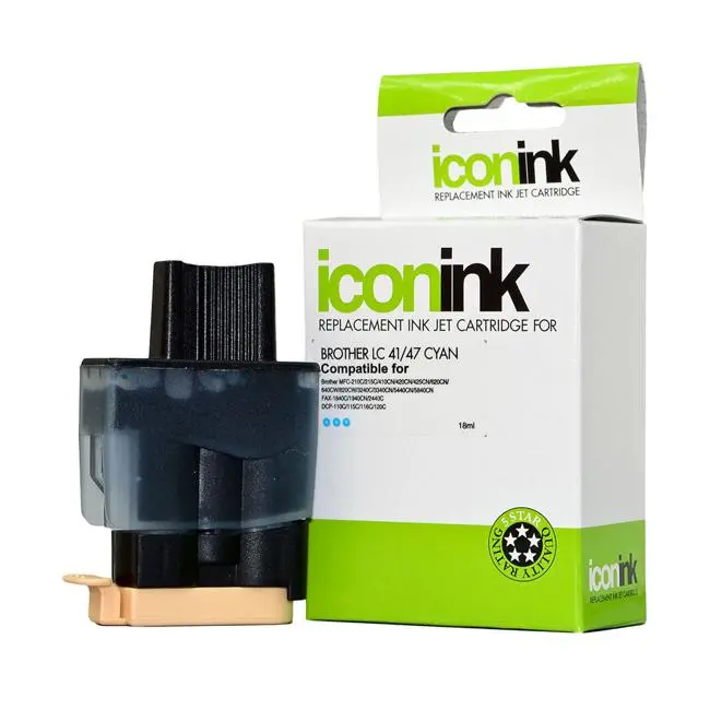 Replacement Cyan Ink Cartridge Compatible With Brother Lc47 Printers 1