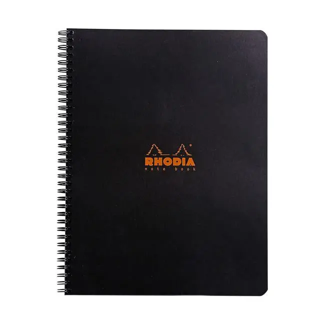 Rhodia Classic Spiral-Bound A4+ Notebook – Grid Layout, Black Cover 1