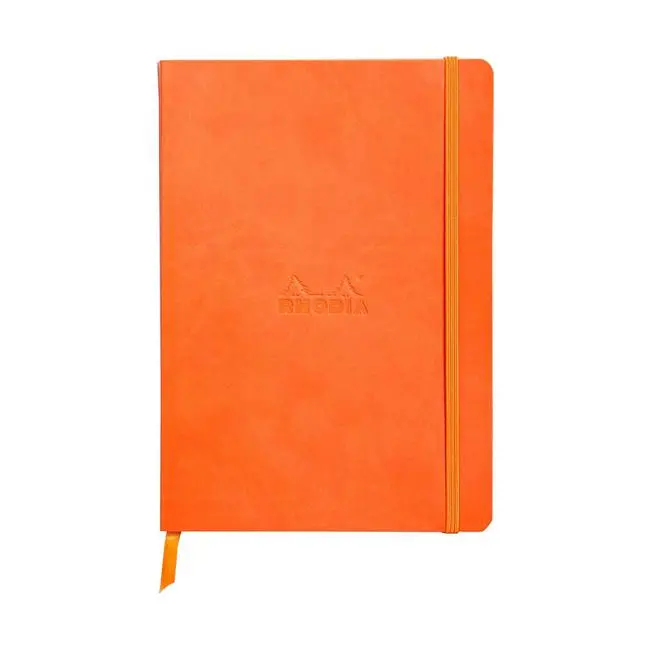 Rhodiarama A5 Softcover Dotted Notebook — Tangerine 1