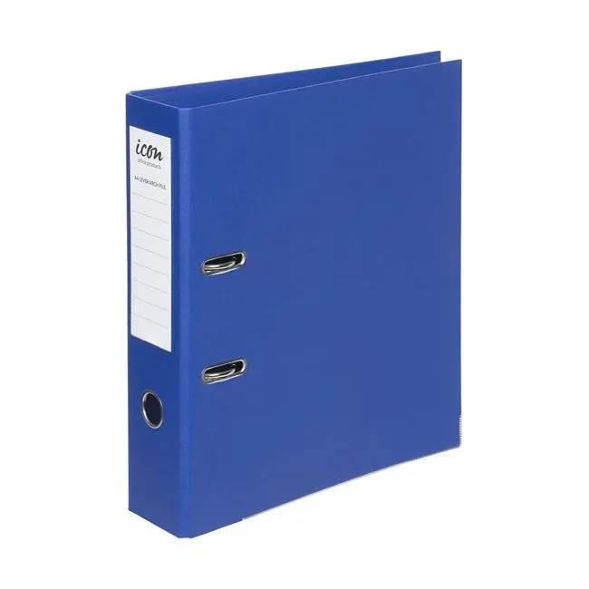 Royal Blue Linen A4 Lever Arch File – Standard Style, Smooth Operation 1