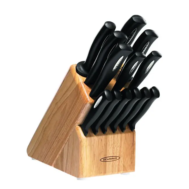 Scanpan Microsharp 14-Piece Cutlery Block Set – Knives, Shears, Sharpener & Storage 1
