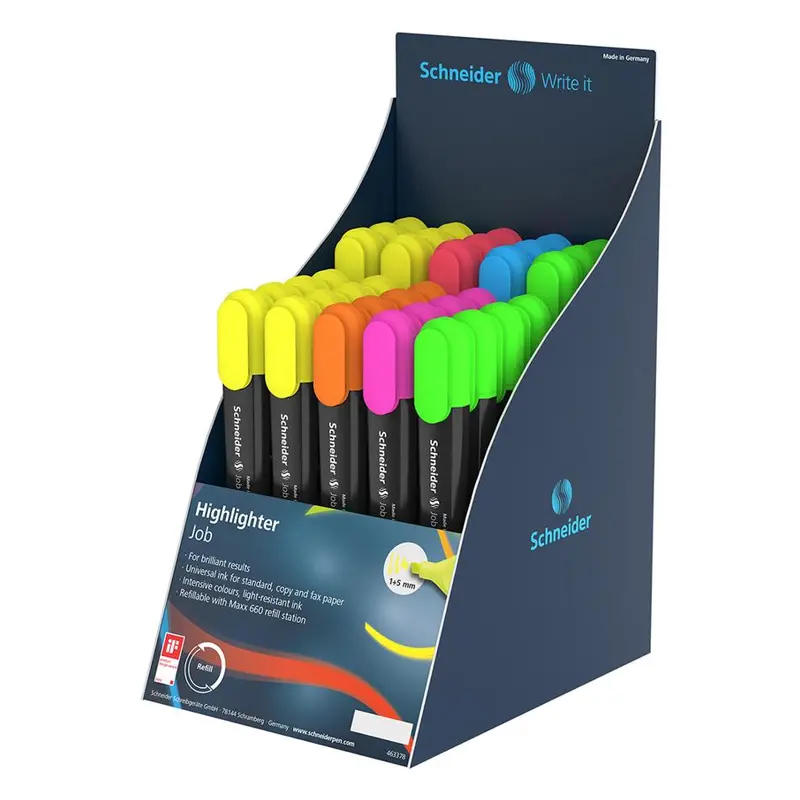 Schneider Assorted Highlighter Collection – 35 Pens + 50 Refills (S306292) 1