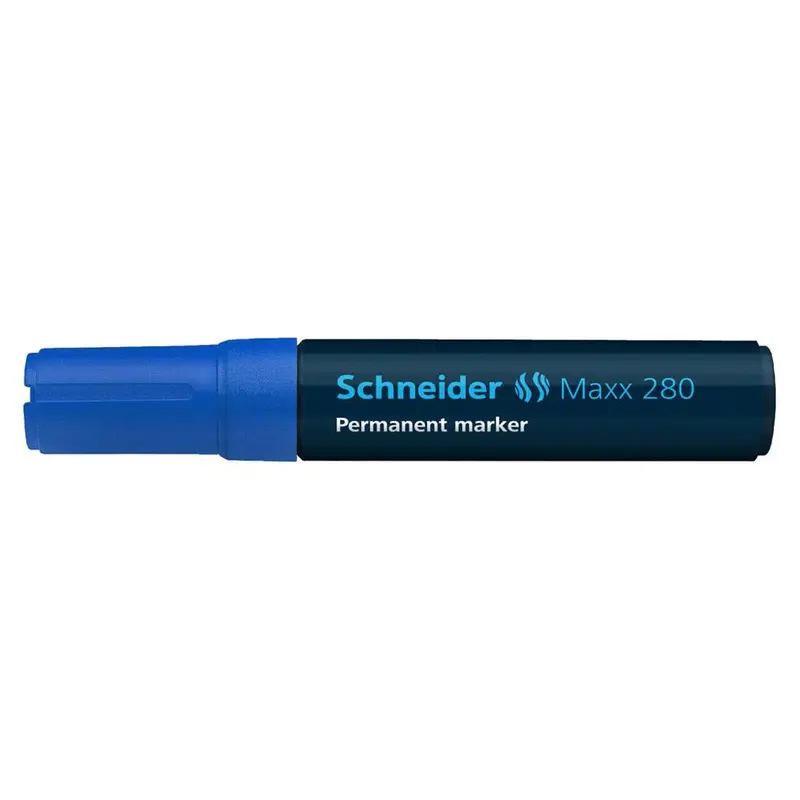 Schneider Maxx 280 Blue Permanent Marker – Chisel Tip, 4–12Mm Line Width 1