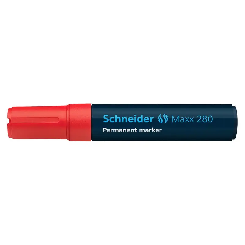 Schneider Maxx 280 Red Permanent Marker – Chisel Tip, 4–12Mm Line Width 1