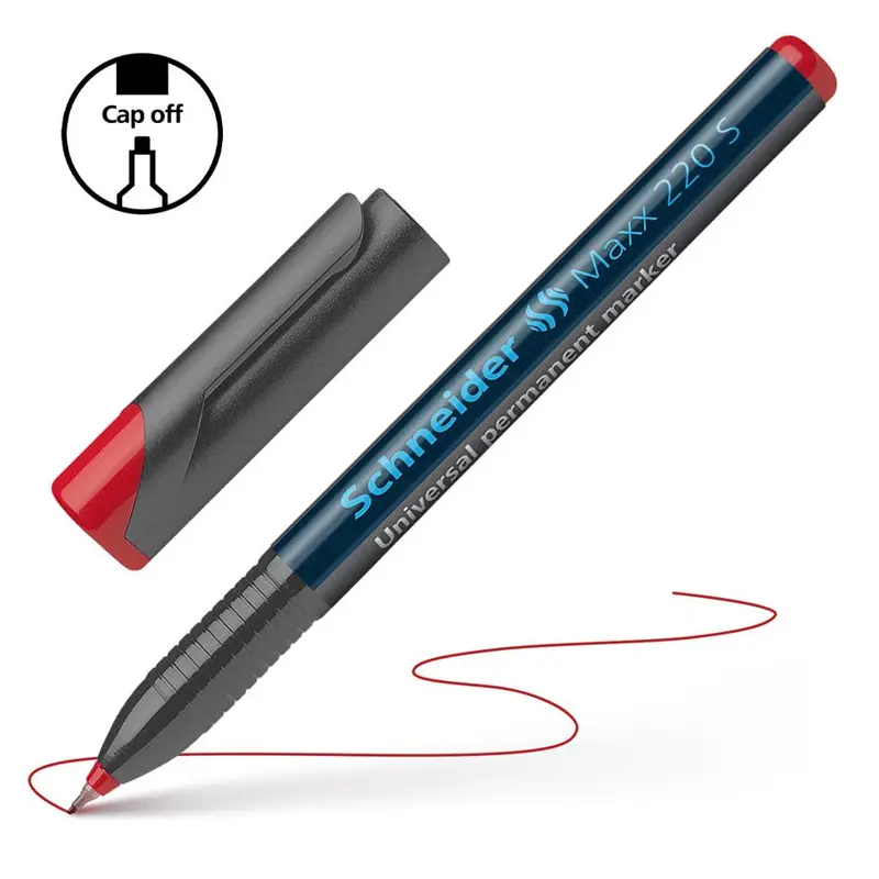 Schneider Maxx Superfine Red Permanent Marker – 0.4 Mm Precision Tip 1