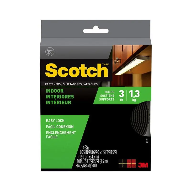 Scotch Black Indoor Fastener Tape, 19 Mm × 4.57 M (Rf4720) 1