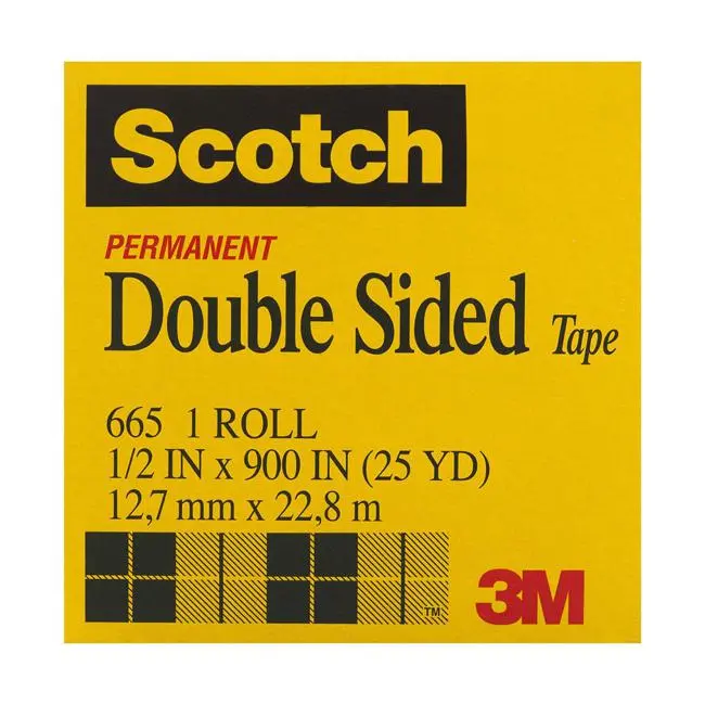 Scotch Double-Sided Tape 665 – 12.7Mm Width × 23M Length 1