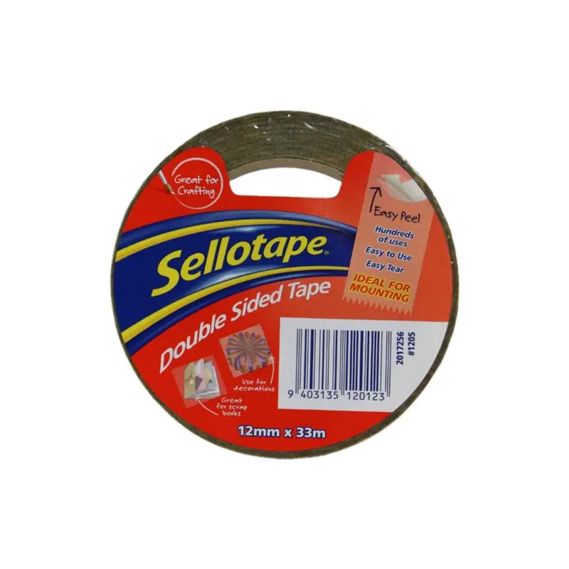 Sellotape 1205 Double-Sided Adhesive Tape (12 Mm × 33 M, High-Tack) 1