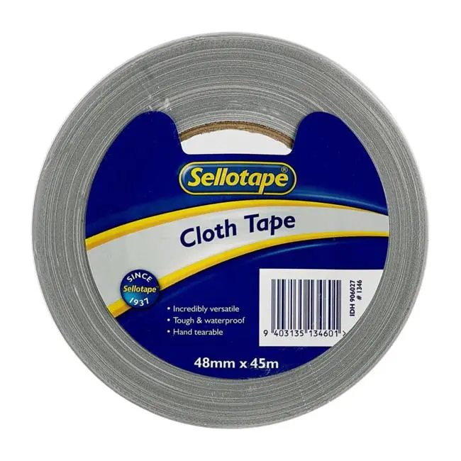 Sellotape 1346 Industrial Silver Cloth Tape – 48Mm X 45M 1