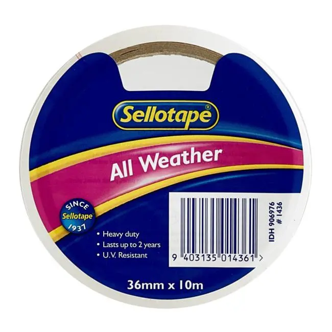 Sellotape 1436 All-Weather Outdoor Sealing Tape – 36Mm X 10M 1